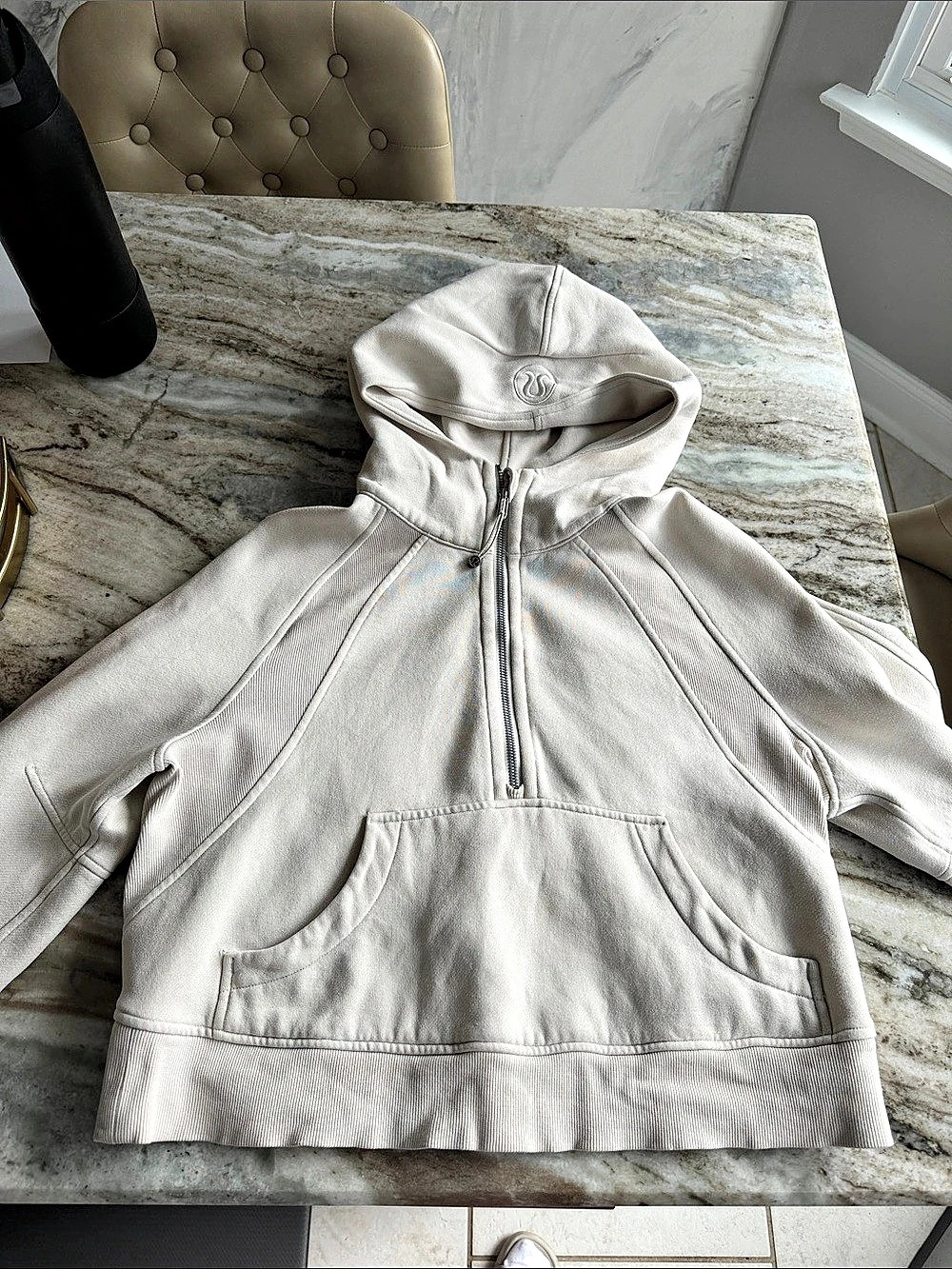 lululemon Scuba Oversized Half-Zip Hoodie in White